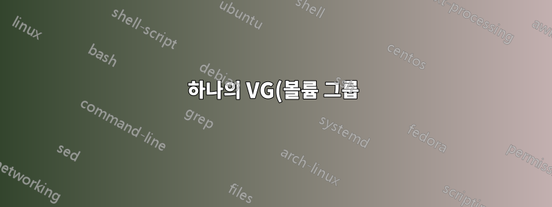 하나의 VG(볼륨 그룹)에 다양한 유형의 PV(물리 볼륨)가 포함될 수 있습니까?