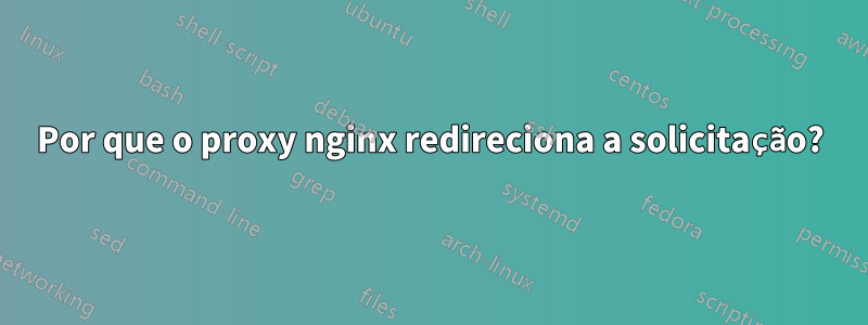 Por que o proxy nginx redireciona a solicitação?