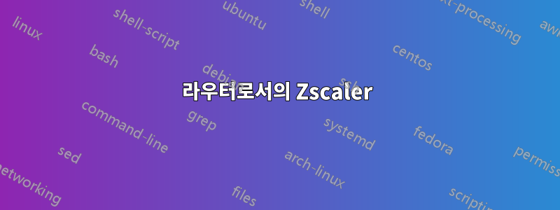 라우터로서의 Zscaler