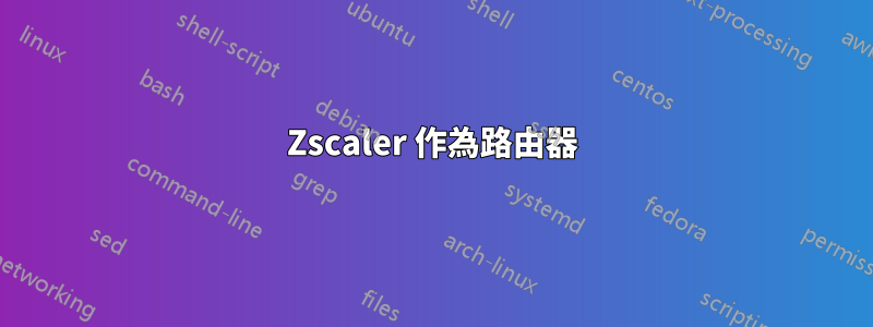 Zscaler 作為路由器