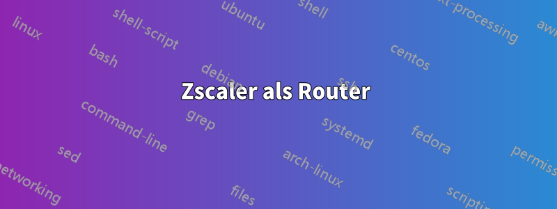 Zscaler als Router