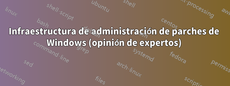 Infraestructura de administración de parches de Windows (opinión de expertos)