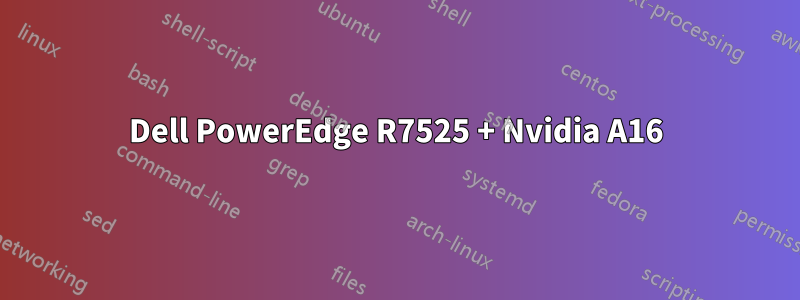 Dell PowerEdge R7525 + Nvidia A16