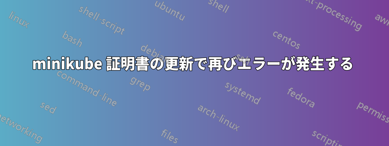 minikube 証明書の更新で再びエラーが発生する