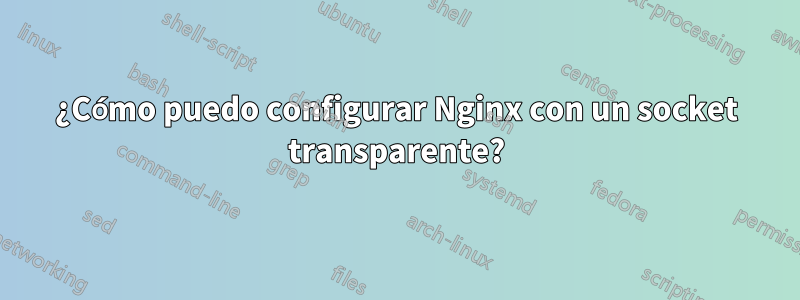 ¿Cómo puedo configurar Nginx con un socket transparente?