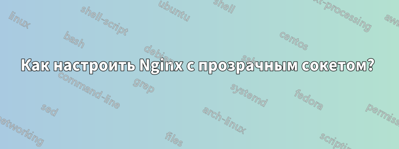 Как настроить Nginx с прозрачным сокетом?