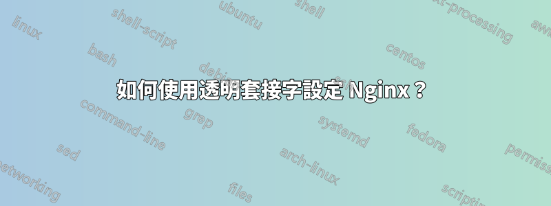 如何使用透明套接字設定 Nginx？