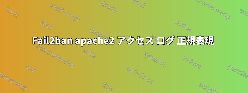 Fail2ban apache2 アクセス ログ 正規表現