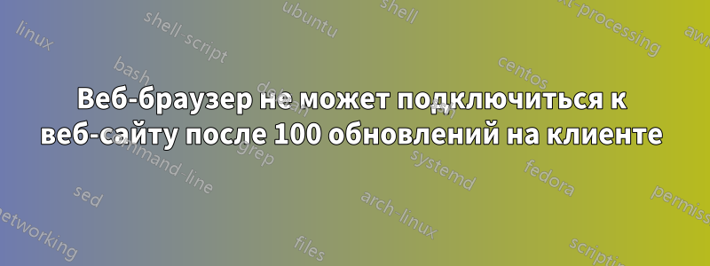 Веб-браузер не может подключиться к веб-сайту после 100 обновлений на клиенте