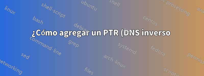 ¿Cómo agregar un PTR (DNS inverso) en Vultr? ¿Necesito contactarlos?