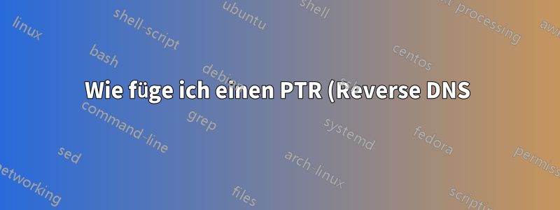 Wie füge ich einen PTR (Reverse DNS) auf Vultr hinzu? Muss ich sie kontaktieren?
