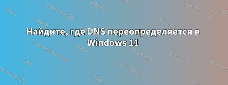 Найдите, где DNS переопределяется в Windows 11