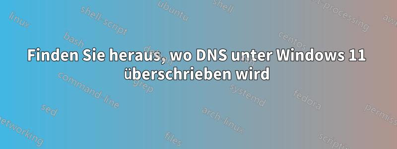 Finden Sie heraus, wo DNS unter Windows 11 überschrieben wird