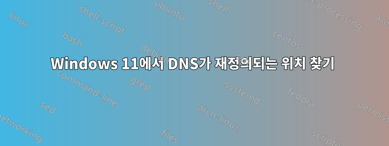 Windows 11에서 DNS가 재정의되는 위치 찾기