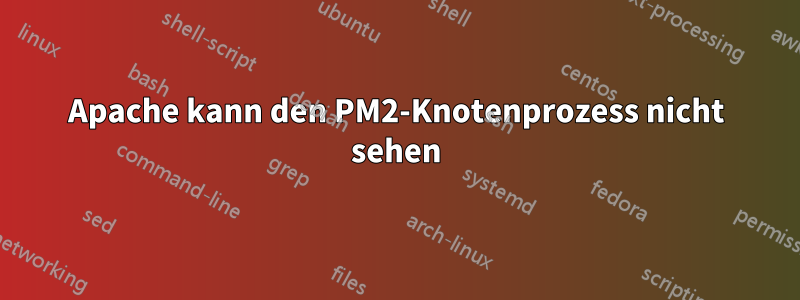 Apache kann den PM2-Knotenprozess nicht sehen