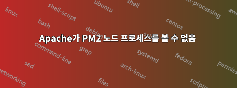 Apache가 PM2 노드 프로세스를 볼 수 없음