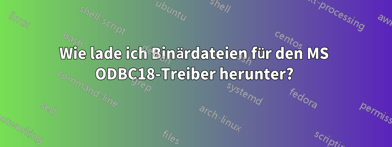 Wie lade ich Binärdateien für den MS ODBC18-Treiber herunter?