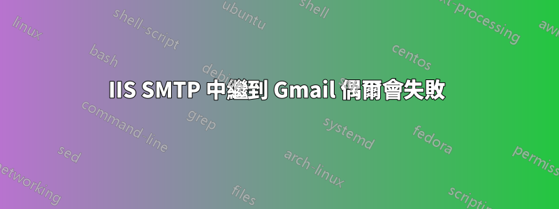 IIS SMTP 中繼到 Gmail 偶爾會失敗