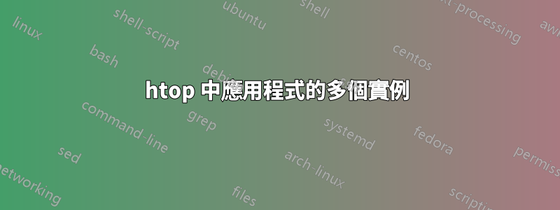 htop 中應用程式的多個實例