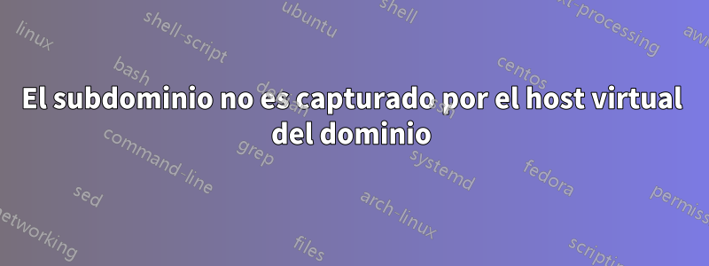 El subdominio no es capturado por el host virtual del dominio