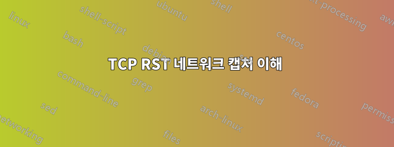 TCP RST 네트워크 캡처 이해