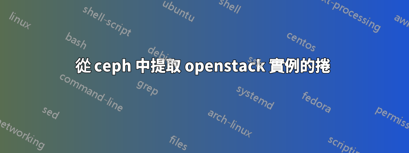 從 ceph 中提取 openstack 實例的捲