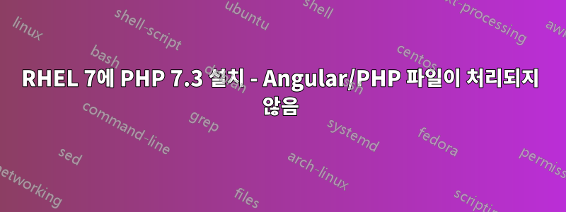 RHEL 7에 PHP 7.3 설치 - Angular/PHP 파일이 처리되지 않음