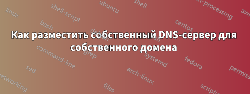 Как разместить собственный DNS-сервер для собственного домена