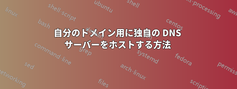 自分のドメイン用に独自の DNS サーバーをホストする方法