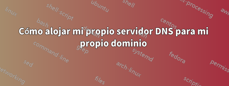 Cómo alojar mi propio servidor DNS para mi propio dominio