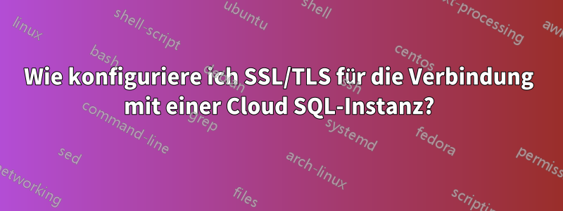 Wie konfiguriere ich SSL/TLS für die Verbindung mit einer Cloud SQL-Instanz?