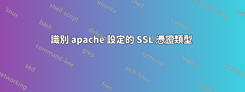 識別 apache 設定的 SSL 憑證類型