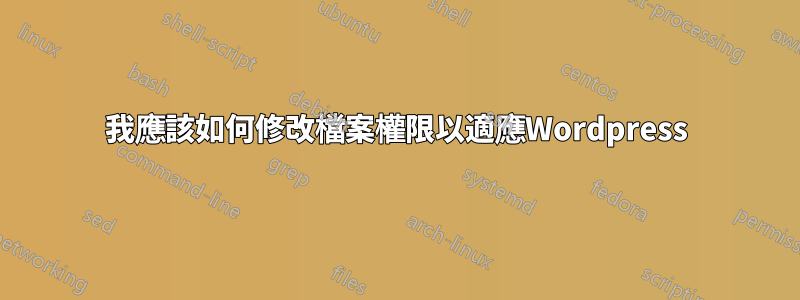 我應該如何修改檔案權限以適應Wordpress