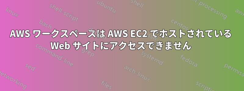 AWS ワークスペースは AWS EC2 でホストされている Web サイトにアクセスできません