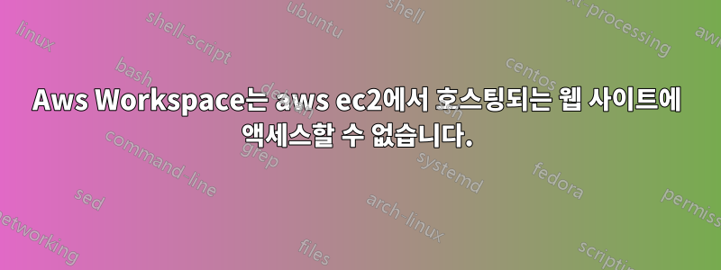 Aws Workspace는 aws ec2에서 호스팅되는 웹 사이트에 액세스할 수 없습니다.