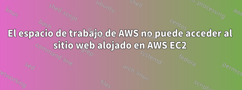 El espacio de trabajo de AWS no puede acceder al sitio web alojado en AWS EC2