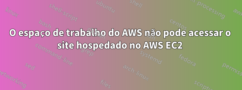 O espaço de trabalho do AWS não pode acessar o site hospedado no AWS EC2