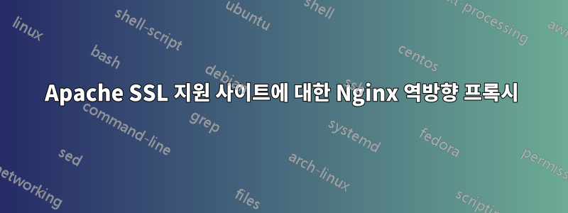 Apache SSL 지원 사이트에 대한 Nginx 역방향 프록시