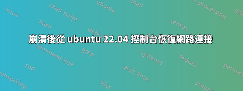 崩潰後從 ubuntu 22.04 控制台恢復網路連接