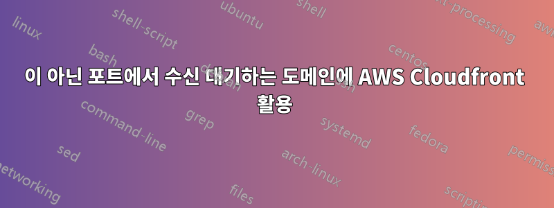 443이 아닌 포트에서 수신 대기하는 도메인에 AWS Cloudfront 활용