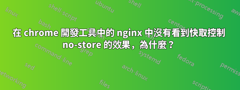 在 chrome 開發工具中的 nginx 中沒有看到快取控制 no-store 的效果，為什麼？