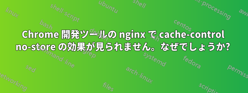 Chrome 開発ツールの nginx で cache-control no-store の効果が見られません。なぜでしょうか?