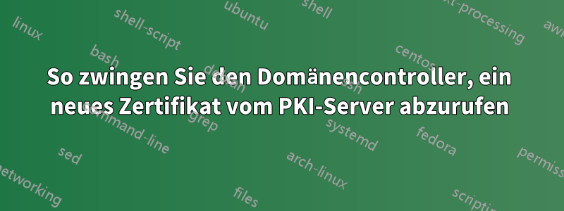 So zwingen Sie den Domänencontroller, ein neues Zertifikat vom PKI-Server abzurufen