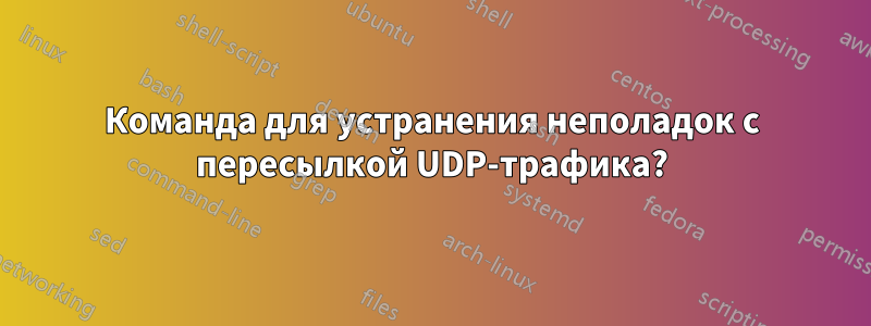 Команда для устранения неполадок с пересылкой UDP-трафика?