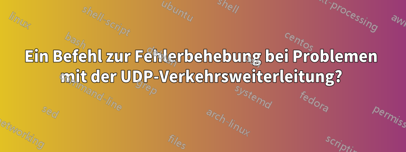 Ein Befehl zur Fehlerbehebung bei Problemen mit der UDP-Verkehrsweiterleitung?