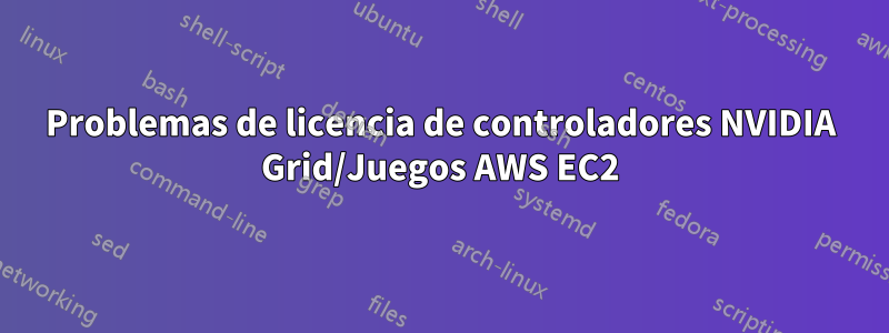 Problemas de licencia de controladores NVIDIA Grid/Juegos AWS EC2