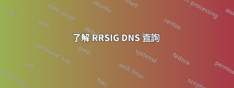 了解 RRSIG DNS 查詢