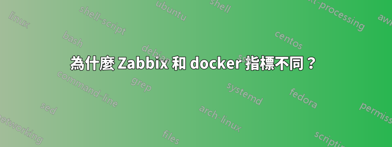 為什麼 Zabbix 和 docker 指標不同？