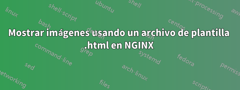 Mostrar imágenes usando un archivo de plantilla .html en NGINX