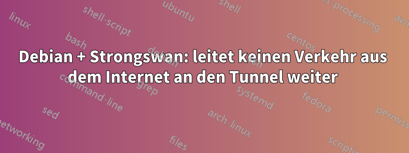 Debian + Strongswan: leitet keinen Verkehr aus dem Internet an den Tunnel weiter